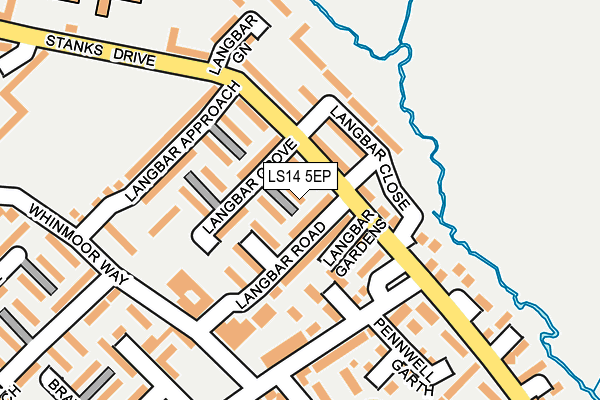 LS14 5EP map - OS OpenMap – Local (Ordnance Survey)