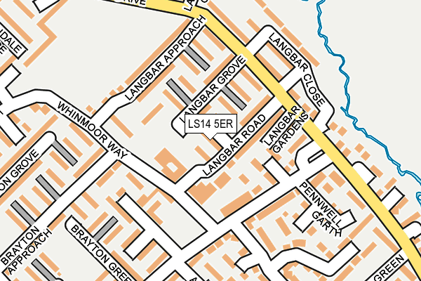 LS14 5ER map - OS OpenMap – Local (Ordnance Survey)