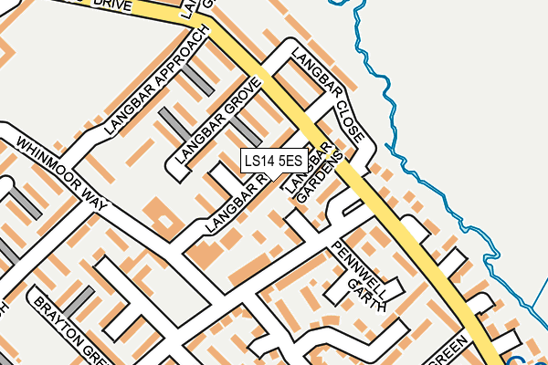 LS14 5ES map - OS OpenMap – Local (Ordnance Survey)