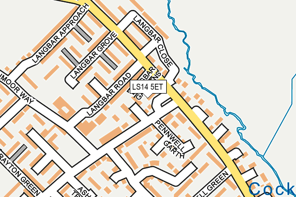 LS14 5ET map - OS OpenMap – Local (Ordnance Survey)