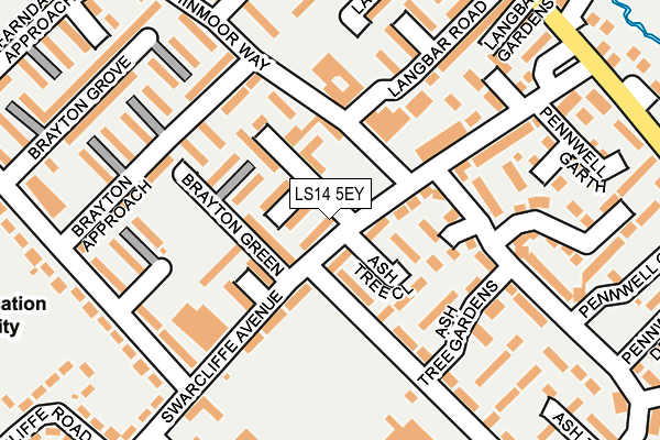 LS14 5EY map - OS OpenMap – Local (Ordnance Survey)