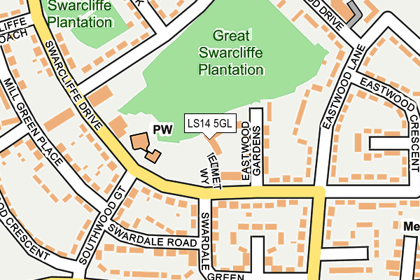 LS14 5GL map - OS OpenMap – Local (Ordnance Survey)