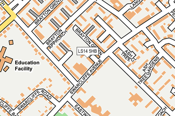 LS14 5HB map - OS OpenMap – Local (Ordnance Survey)