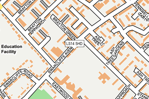 LS14 5HD map - OS OpenMap – Local (Ordnance Survey)
