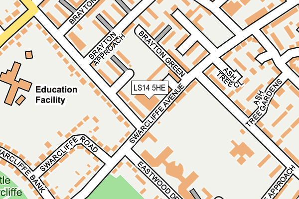 LS14 5HE map - OS OpenMap – Local (Ordnance Survey)