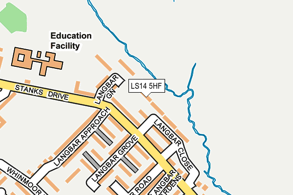 LS14 5HF map - OS OpenMap – Local (Ordnance Survey)