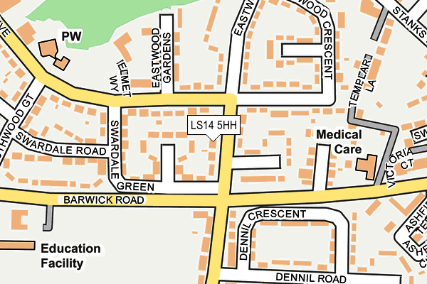 LS14 5HH map - OS OpenMap – Local (Ordnance Survey)