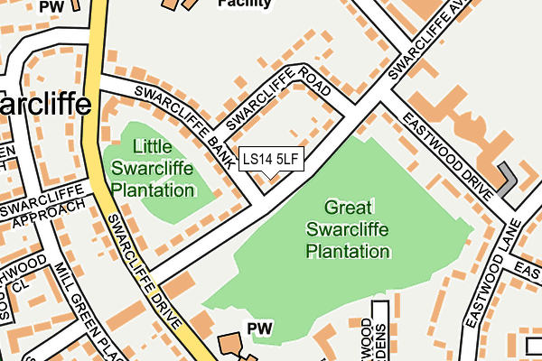 LS14 5LF map - OS OpenMap – Local (Ordnance Survey)