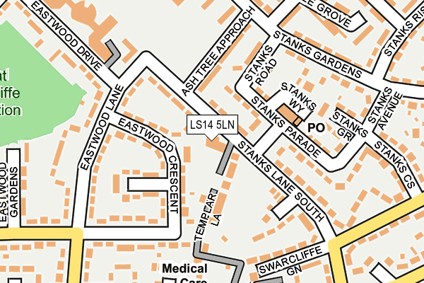 LS14 5LN map - OS OpenMap – Local (Ordnance Survey)