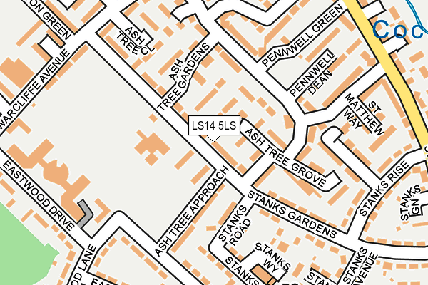 LS14 5LS map - OS OpenMap – Local (Ordnance Survey)