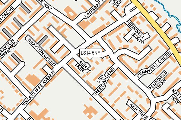 LS14 5NF map - OS OpenMap – Local (Ordnance Survey)