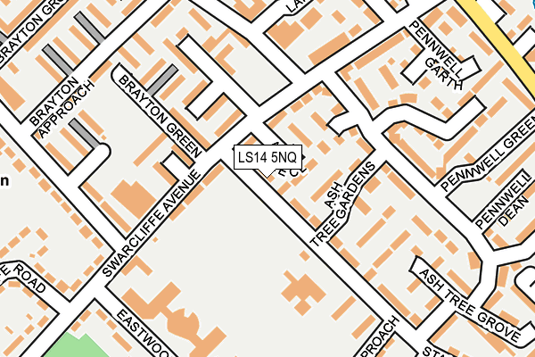 LS14 5NQ map - OS OpenMap – Local (Ordnance Survey)