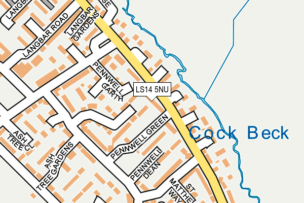LS14 5NU map - OS OpenMap – Local (Ordnance Survey)