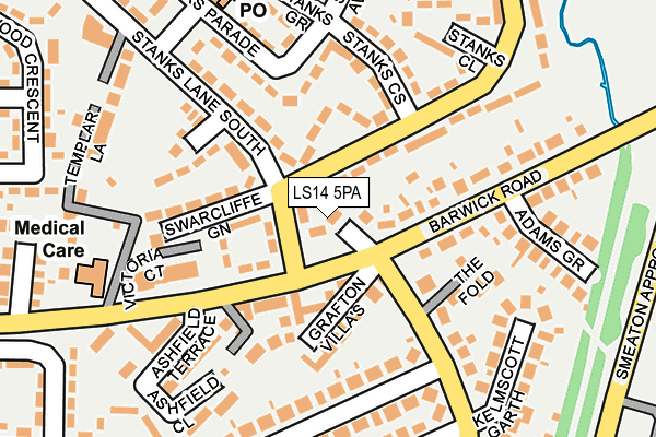 LS14 5PA map - OS OpenMap – Local (Ordnance Survey)