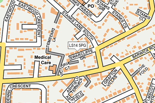 LS14 5PG map - OS OpenMap – Local (Ordnance Survey)