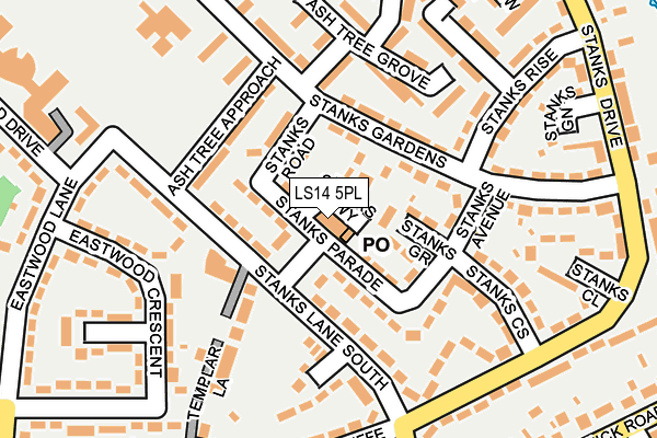 LS14 5PL map - OS OpenMap – Local (Ordnance Survey)