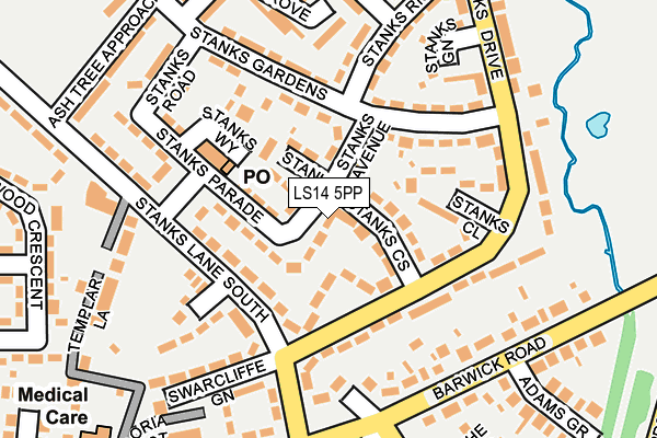 LS14 5PP map - OS OpenMap – Local (Ordnance Survey)
