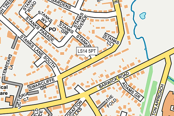 LS14 5PT map - OS OpenMap – Local (Ordnance Survey)