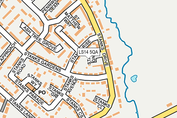 LS14 5QA map - OS OpenMap – Local (Ordnance Survey)