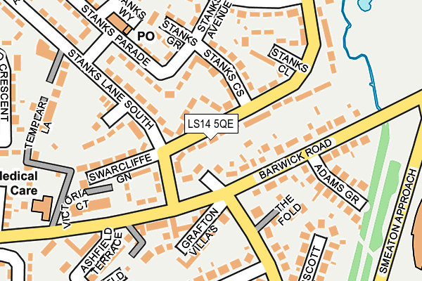 LS14 5QE map - OS OpenMap – Local (Ordnance Survey)