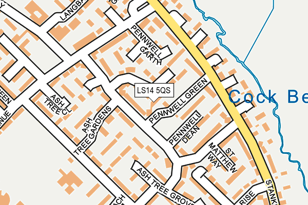 LS14 5QS map - OS OpenMap – Local (Ordnance Survey)