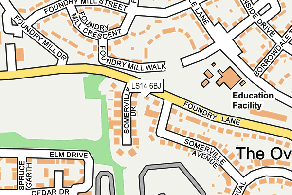 LS14 6BJ map - OS OpenMap – Local (Ordnance Survey)