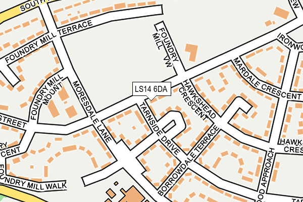 LS14 6DA map - OS OpenMap – Local (Ordnance Survey)