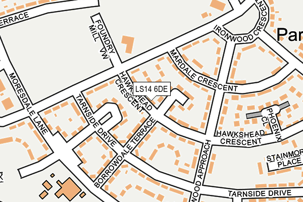 LS14 6DE map - OS OpenMap – Local (Ordnance Survey)