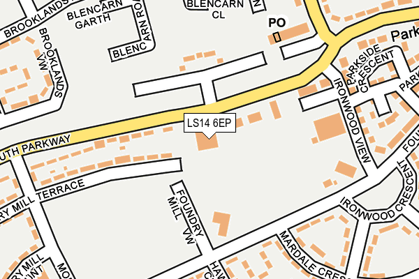 LS14 6EP map - OS OpenMap – Local (Ordnance Survey)