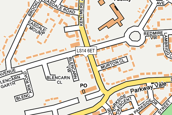 LS14 6ET map - OS OpenMap – Local (Ordnance Survey)