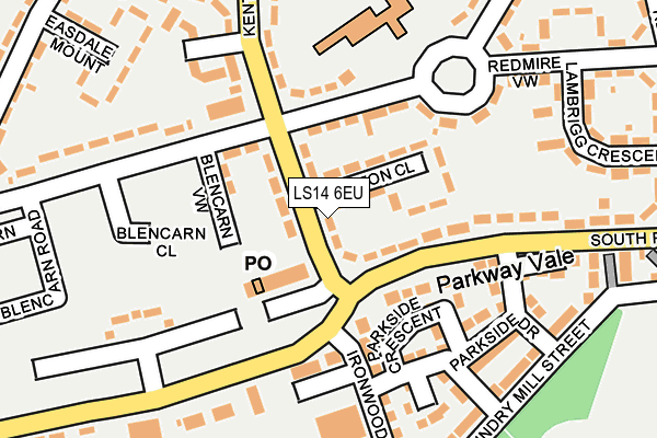 LS14 6EU map - OS OpenMap – Local (Ordnance Survey)