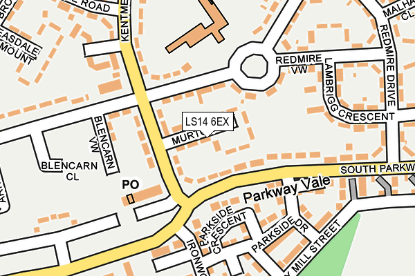 LS14 6EX map - OS OpenMap – Local (Ordnance Survey)
