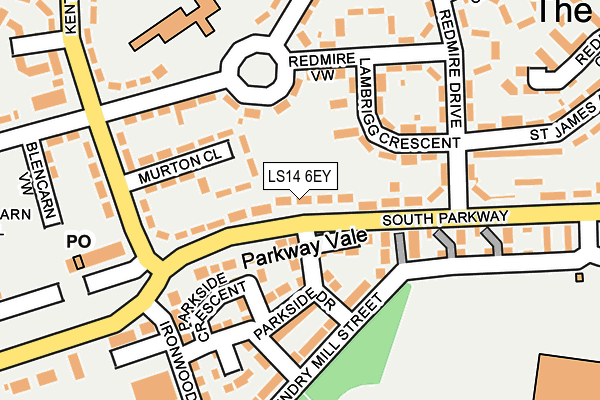 LS14 6EY map - OS OpenMap – Local (Ordnance Survey)