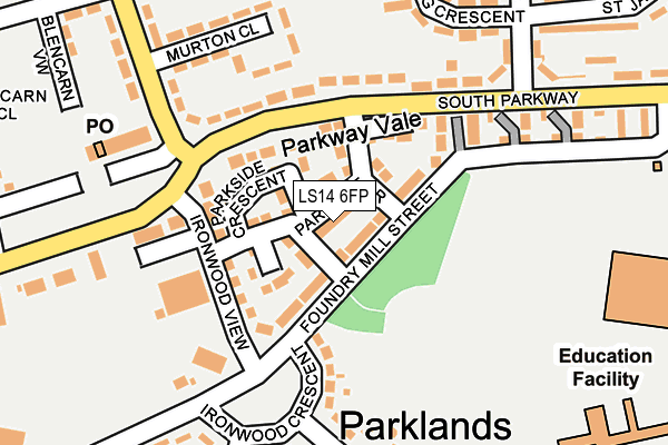 LS14 6FP map - OS OpenMap – Local (Ordnance Survey)