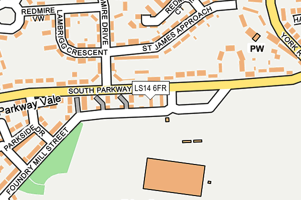 LS14 6FR map - OS OpenMap – Local (Ordnance Survey)