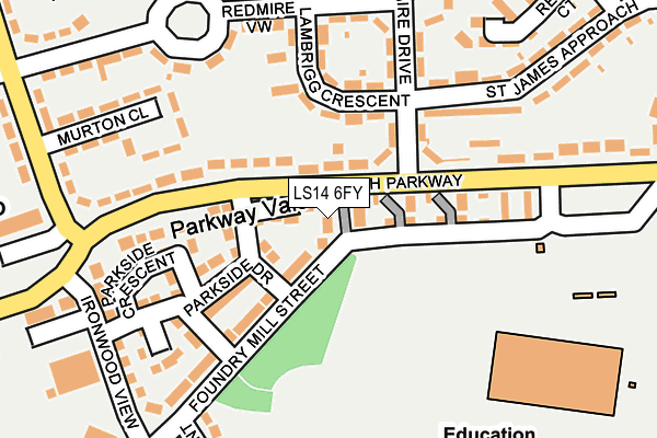 LS14 6FY map - OS OpenMap – Local (Ordnance Survey)