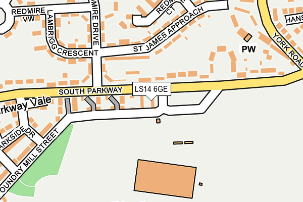 LS14 6GE map - OS OpenMap – Local (Ordnance Survey)
