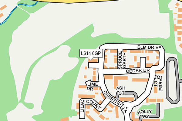 LS14 6GP map - OS OpenMap – Local (Ordnance Survey)