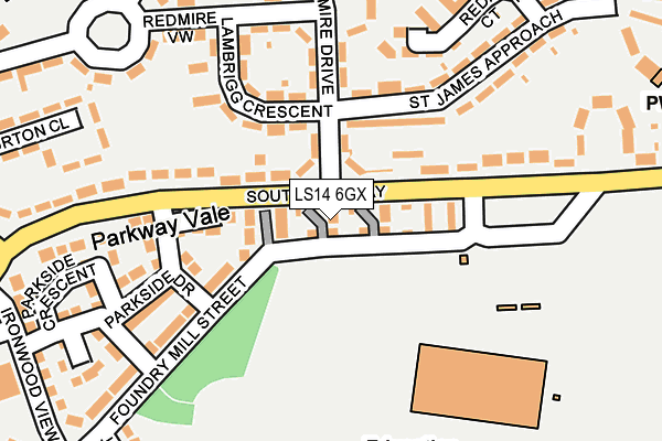 LS14 6GX map - OS OpenMap – Local (Ordnance Survey)