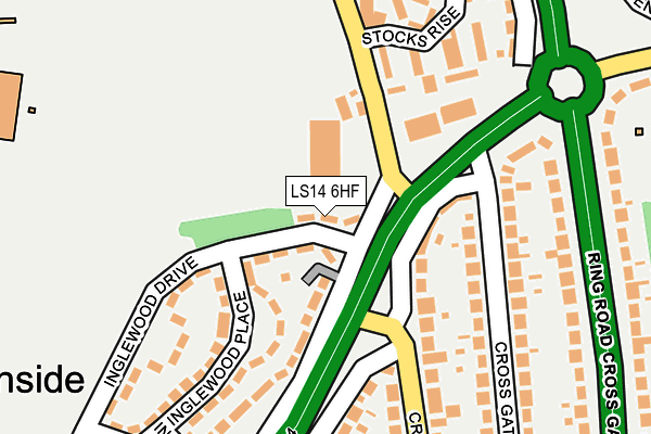 LS14 6HF map - OS OpenMap – Local (Ordnance Survey)