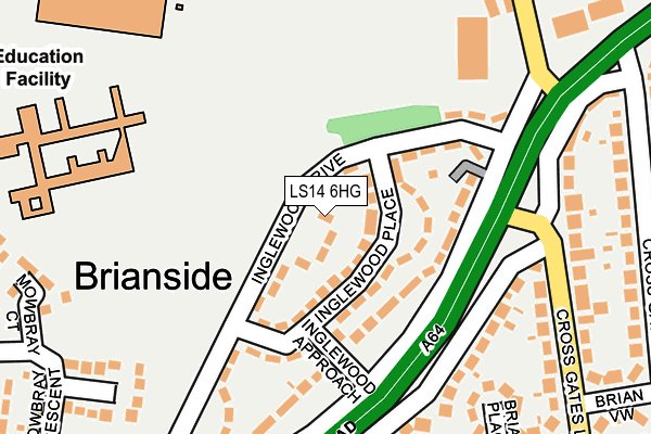 LS14 6HG map - OS OpenMap – Local (Ordnance Survey)