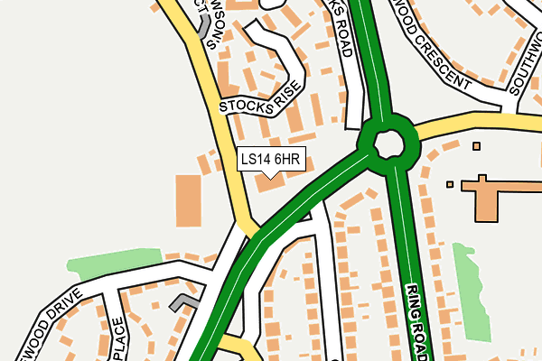 LS14 6HR map - OS OpenMap – Local (Ordnance Survey)