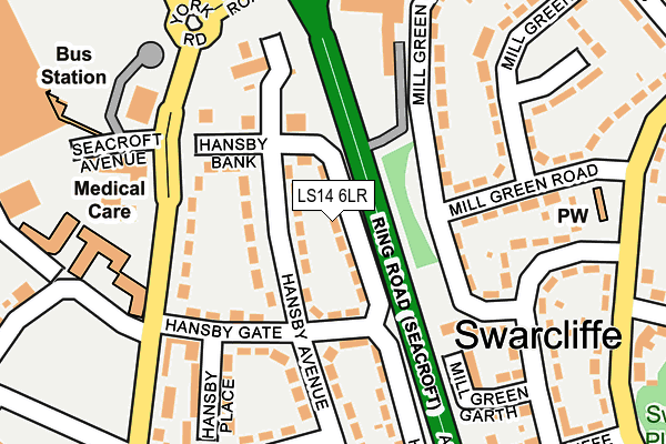 LS14 6LR map - OS OpenMap – Local (Ordnance Survey)