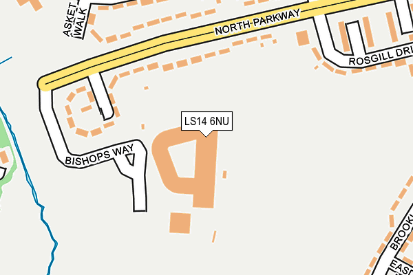 LS14 6NU map - OS OpenMap – Local (Ordnance Survey)