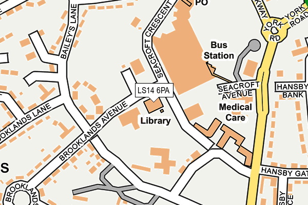 LS14 6PA map - OS OpenMap – Local (Ordnance Survey)