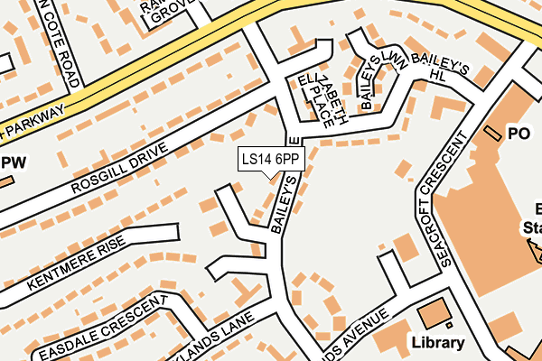 LS14 6PP map - OS OpenMap – Local (Ordnance Survey)