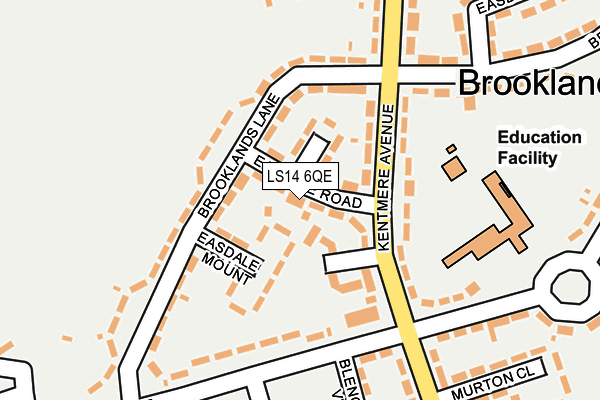 LS14 6QE map - OS OpenMap – Local (Ordnance Survey)