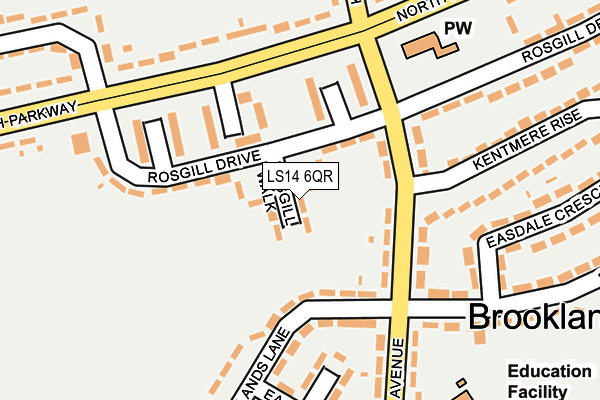 LS14 6QR map - OS OpenMap – Local (Ordnance Survey)