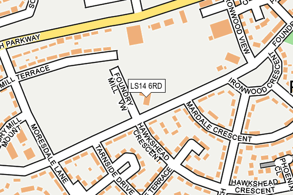 LS14 6RD map - OS OpenMap – Local (Ordnance Survey)