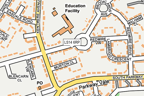 LS14 6RP map - OS OpenMap – Local (Ordnance Survey)